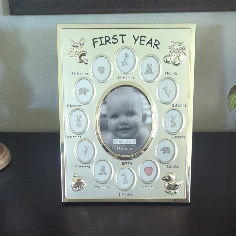 Silver First Year Baby Frame